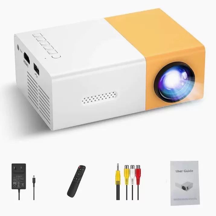 HD Mini Projector Meer Portable Pico Full Color LED LCD Video Projector Video TV Movie Party Games Outdoor Entertainment Full Reality Speaker With Remote Control