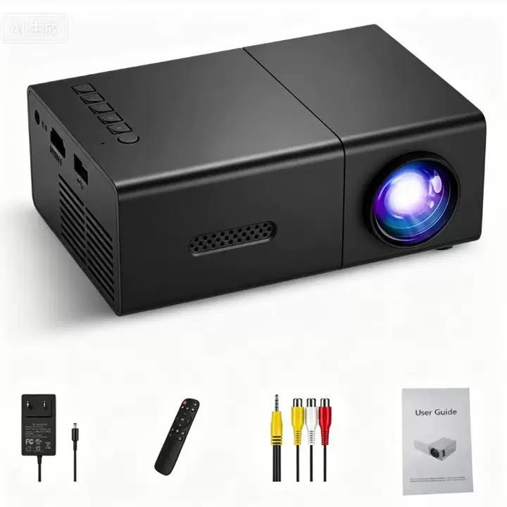 HD Mini Projector Meer Portable Pico Full Color LED LCD Video Projector Video TV Movie Party Games Outdoor Entertainment Full Reality Speaker With Remote Control