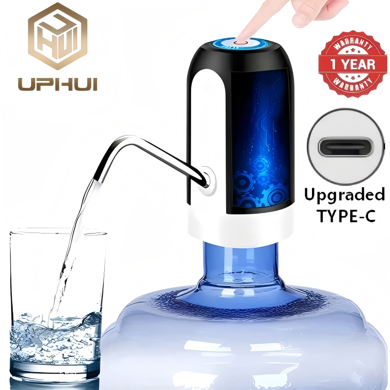 UPHUI Water Extractor Automatic Upgraded Type-C USB Rechargeable Electric Water Bottle Filler Dispenser Portable Universal Water Bottle Pump With Switch For Home Kitchen Office Camping