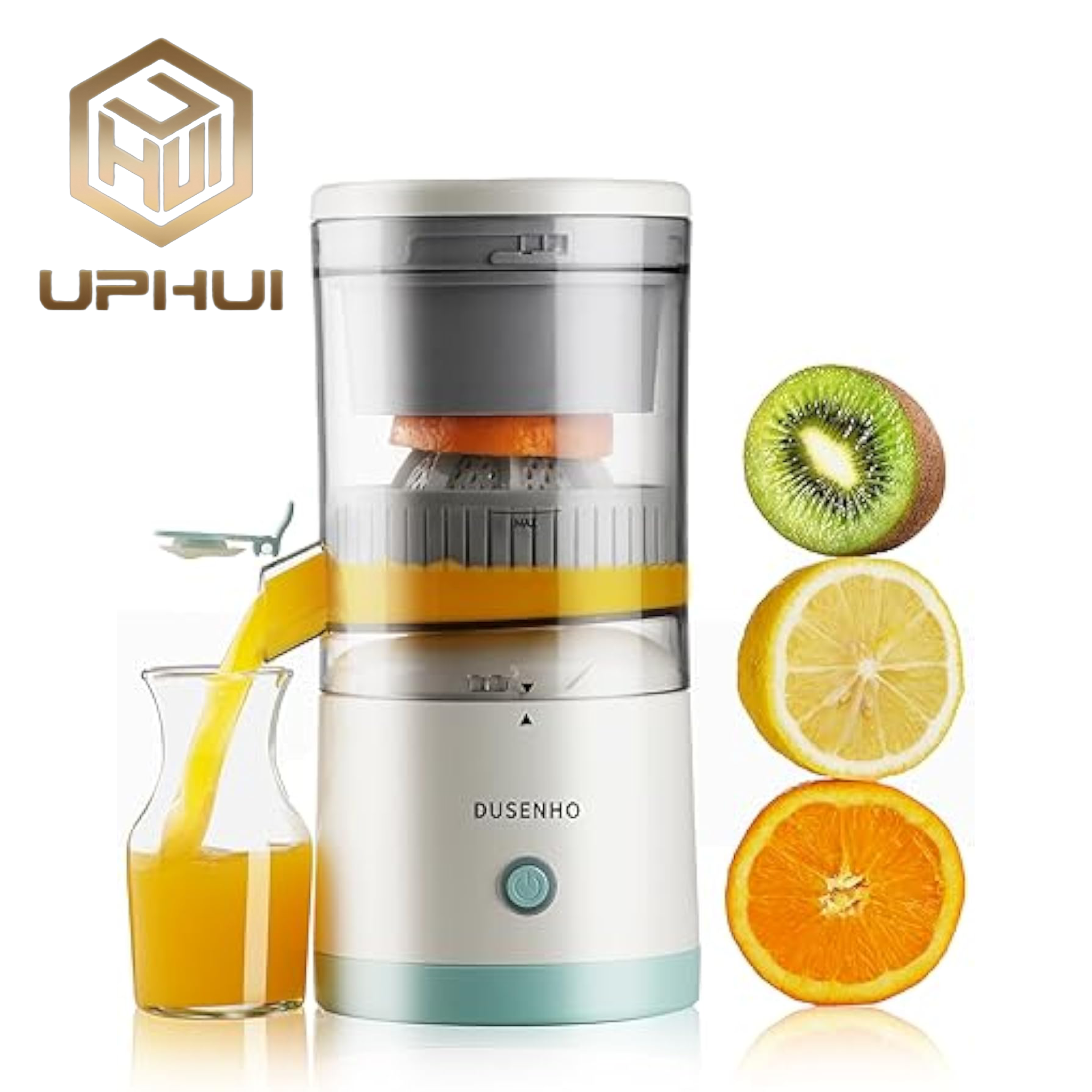 UPHUI Electric Juicer Machine For Home Mini Size Juice Extractor With Pulp Separation Multi Function Portable Citrus Orange Juicer Easy To Clean Bpa Free For Kitchen Office Travel Camping Daily Use