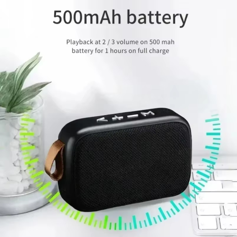 G2 Mini Fabric Wireless Bluetooth Speaker Bass Cannon Fitness Car Outdoor Portable Card USB 3D Stereo Surround Desktop Speaker