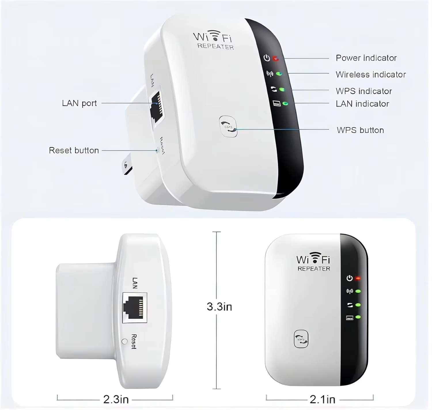 WiFi Extender, WiFi Extenders Signal Booster for Home Up to 5000 sq.ft and 50 Devices, WiFi Range Extender, Wireless Repeater