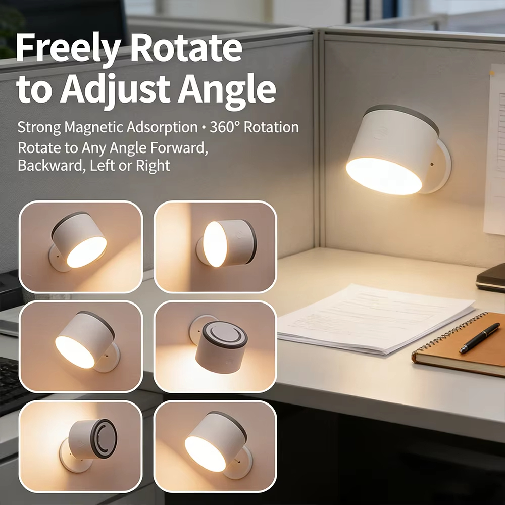 Rechargeable Wall Lamp Bedside Reading Eye Care Magnetic Wireless No Wiring Atmosphere Light