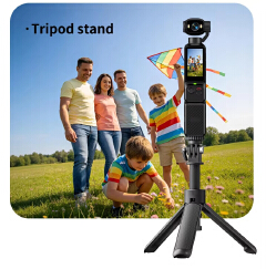 4K HD Pocket Gimbal Camera Rotatable Large Screen Stabilizer Mini Vlog Cam Anti-shake Outdoor Travel Handheld Video Recorder