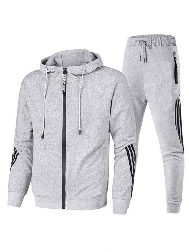 Clothes > Men's Clothing > Clothing Sets > Two-Piece Outfits  Spring and autumn new men's casual suit hooded sweatshirt sportswear two-piece set men's slim casual suit