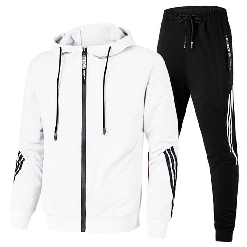 Clothes > Men's Clothing > Clothing Sets > Two-Piece Outfits  Spring and autumn new men's casual suit hooded sweatshirt sportswear two-piece set men's slim casual suit