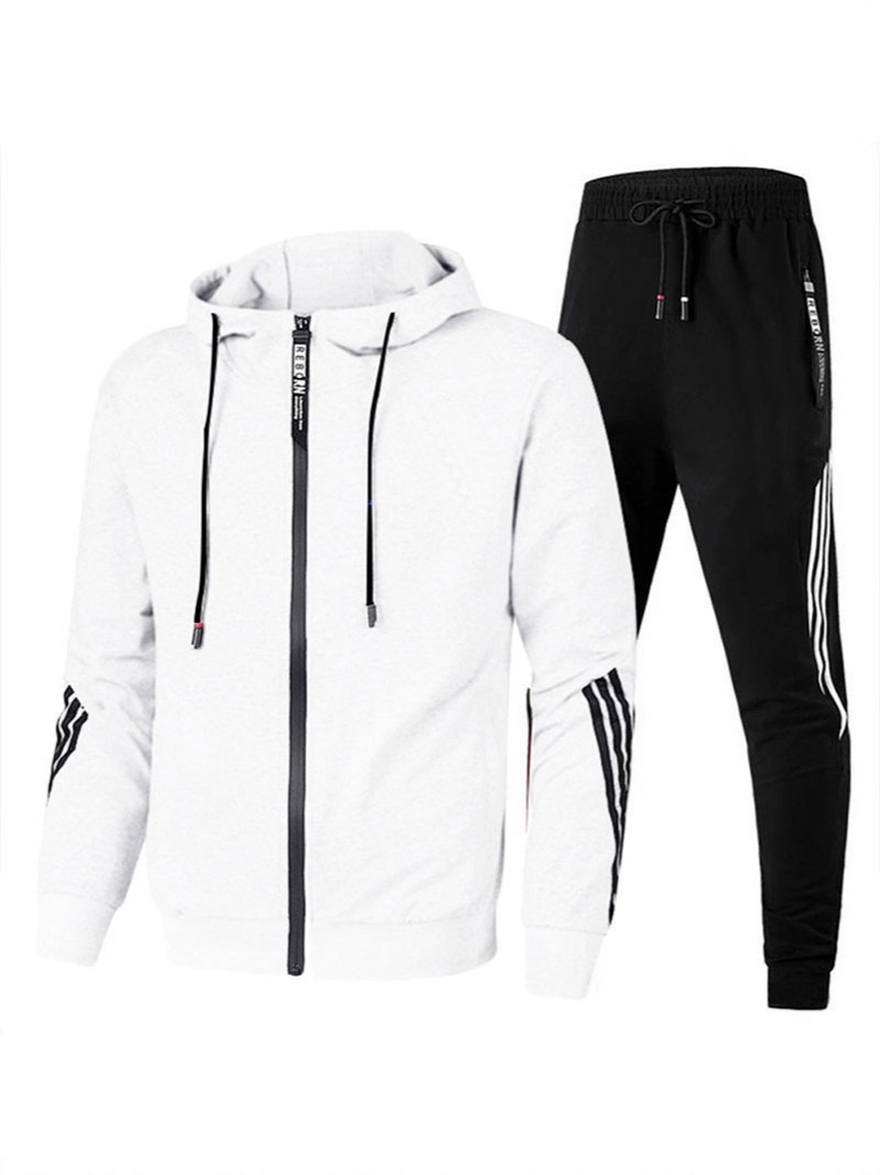 Clothes > Men's Clothing > Clothing Sets > Two-Piece Outfits  Spring and autumn new men's casual suit hooded sweatshirt sportswear two-piece set men's slim casual suit