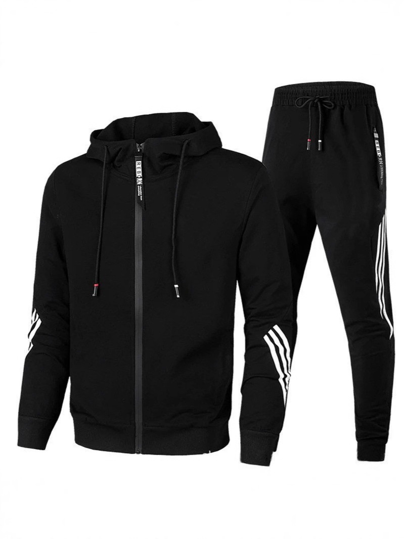 Clothes > Men's Clothing > Clothing Sets > Two-Piece Outfits  Spring and autumn new men's casual suit hooded sweatshirt sportswear two-piece set men's slim casual suit