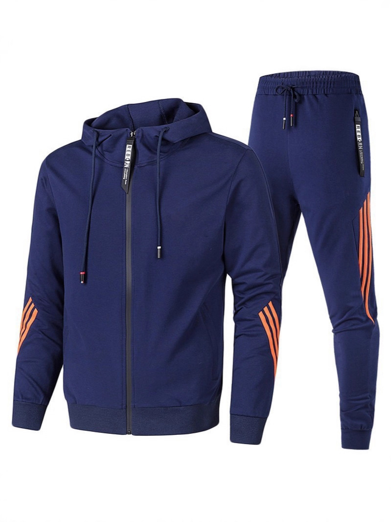 Clothes > Men's Clothing > Clothing Sets > Two-Piece Outfits  Spring and autumn new men's casual suit hooded sweatshirt sportswear two-piece set men's slim casual suit