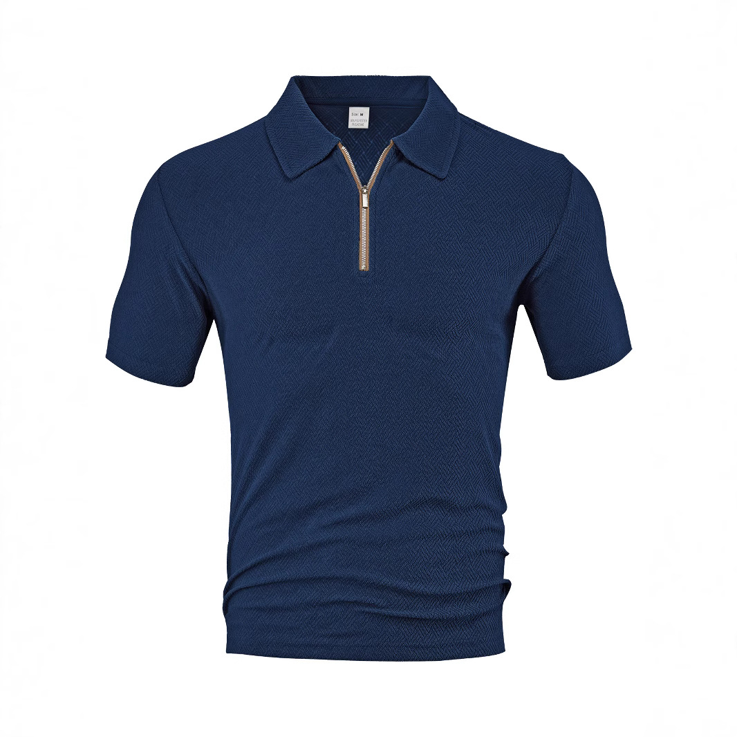 Clothes > Men's Clothing > Tops > T-Shirts  Summer Men's Loose Jacquard Polo Shirt