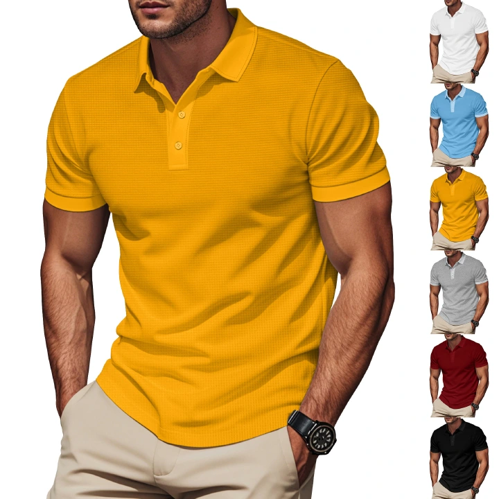 Clothes > Men's Clothing > Tops > Shirts  Summer Men's Lapel Short Sleeve Polo T-Shirt S-3XL