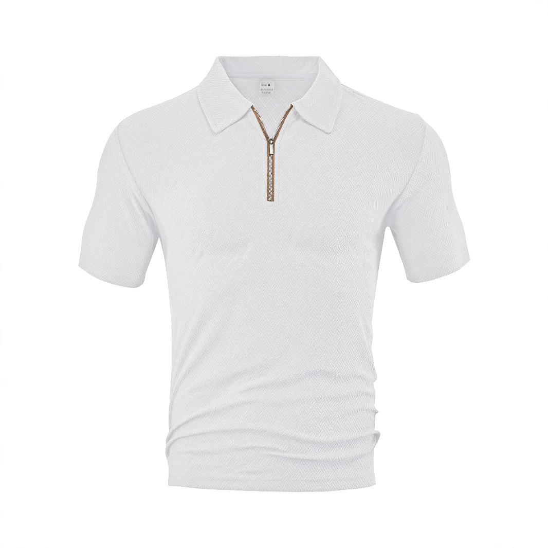 Clothes > Men's Clothing > Tops > T-Shirts  Summer Men's Loose Jacquard Polo Shirt