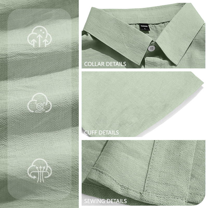 Clothes > Men's Clothing > Tops > T-Shirts  Men's Short Sleeve Loose Lapel Shirt Versatile T-Shirt S-3XL
