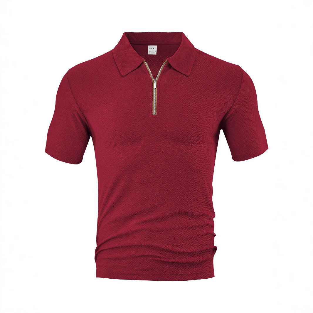 Clothes > Men's Clothing > Tops > T-Shirts  Summer Men's Loose Jacquard Polo Shirt