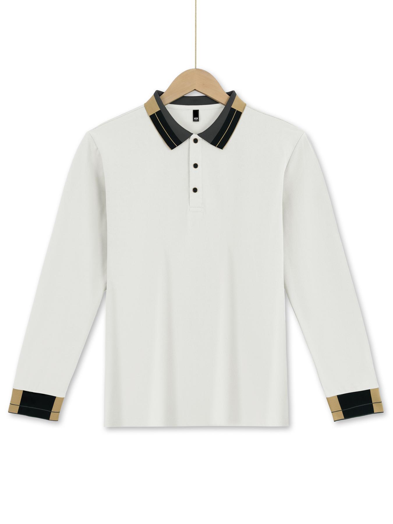 Clothes > Men's Clothing > Tops > Shirts Long Sleeve Waffle Collar Polo Shirt