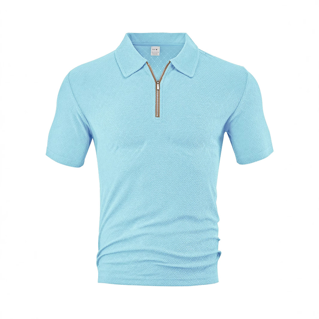 Clothes > Men's Clothing > Tops > T-Shirts  Summer Men's Loose Jacquard Polo Shirt