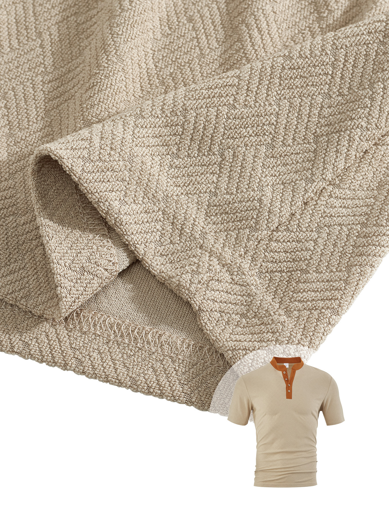Clothes > Men's Clothing > Tops > T-Shirts  Summer Men's Henley Button Down T-Shirt
