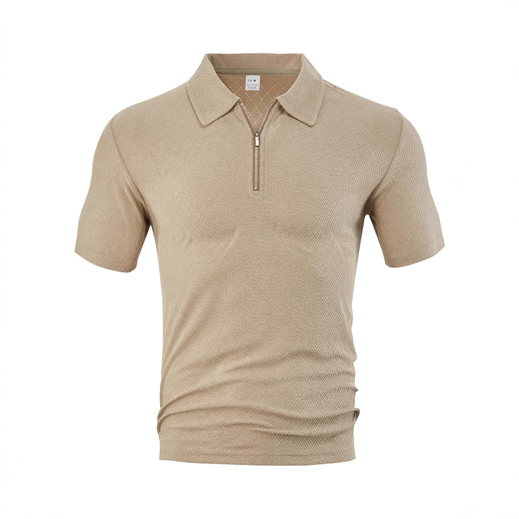Clothes > Men's Clothing > Tops > T-Shirts  Summer Men's Loose Jacquard Polo Shirt