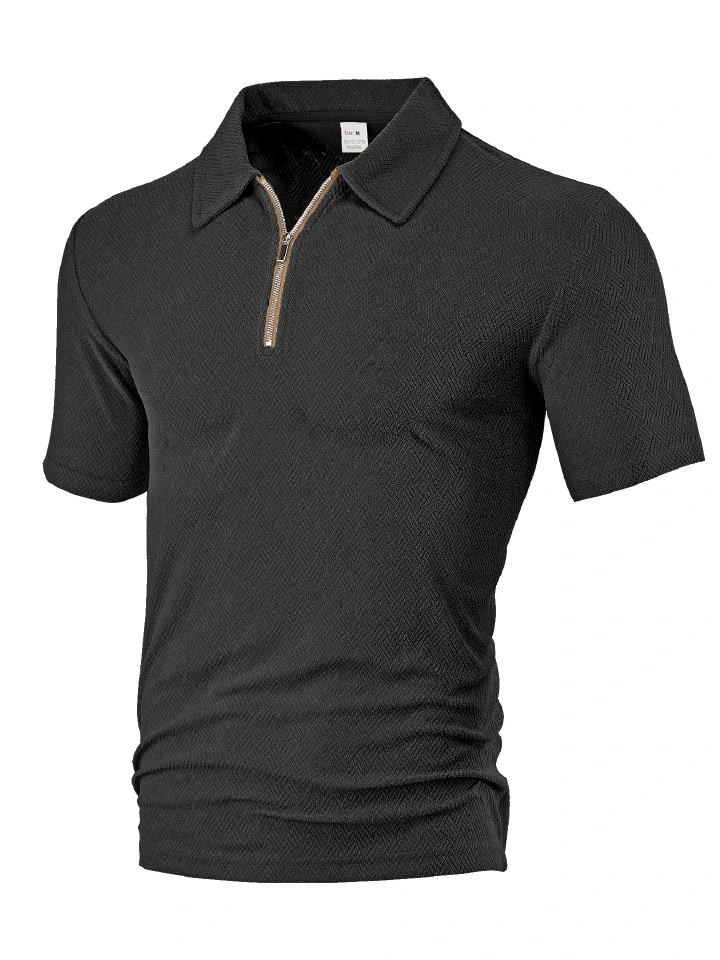 Clothes > Men's Clothing > Tops > T-Shirts  Summer Men's Loose Jacquard Polo Shirt