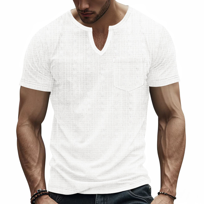 Clothes > Men's Clothing > Tops > T-Shirts Summer Men's Loose V-Neck Short Sleeve T-Shirt S-3XL