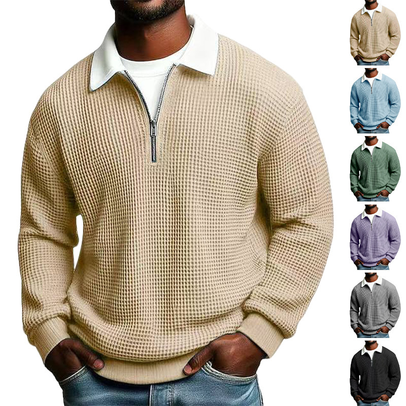 Clothes > Men's Clothing > Tops > Sweatshirts & Hoodies  Casual Long Sleeve Zip Shirt