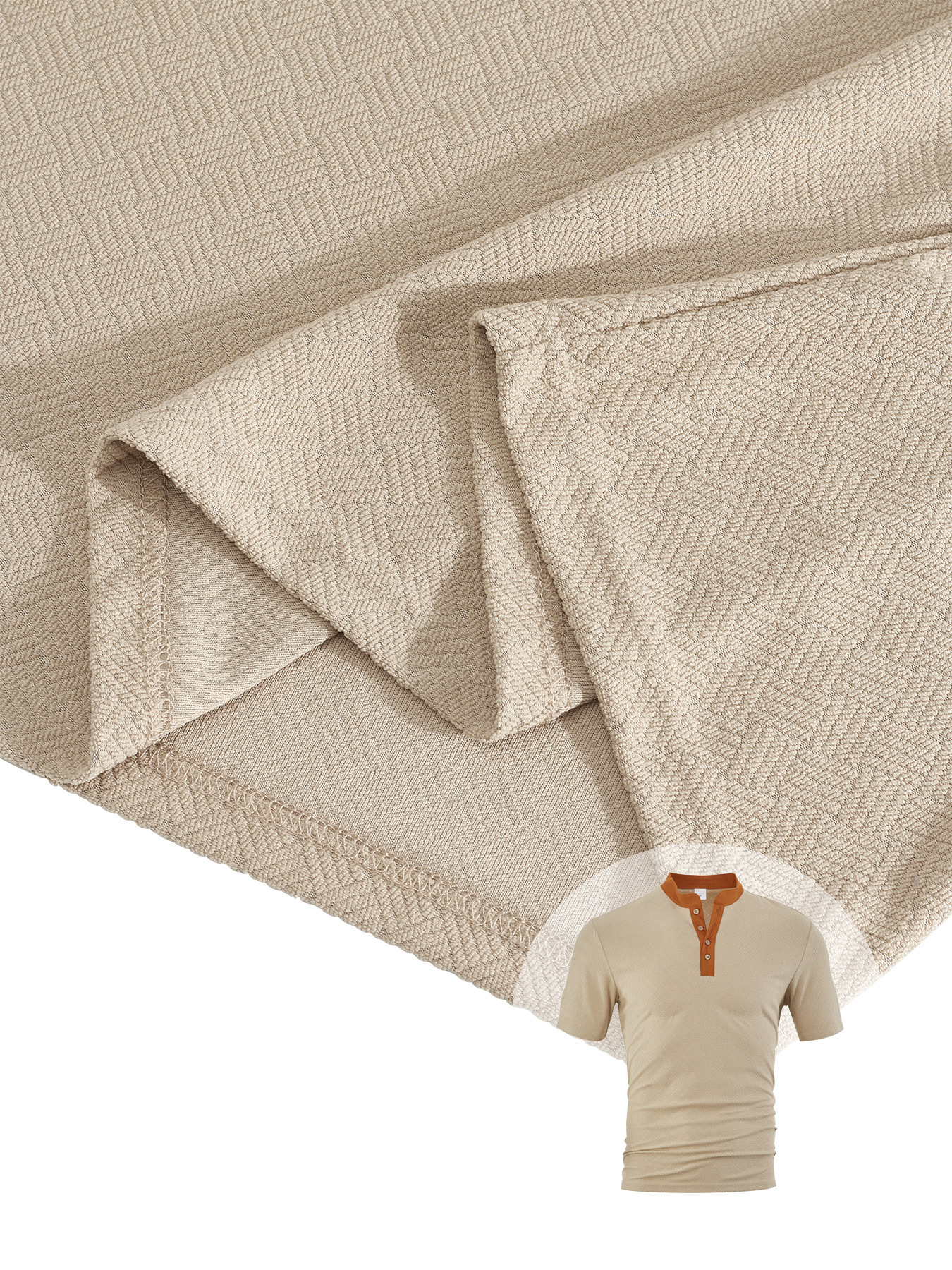 Clothes > Men's Clothing > Tops > T-Shirts  Summer Men's Henley Button Down T-Shirt