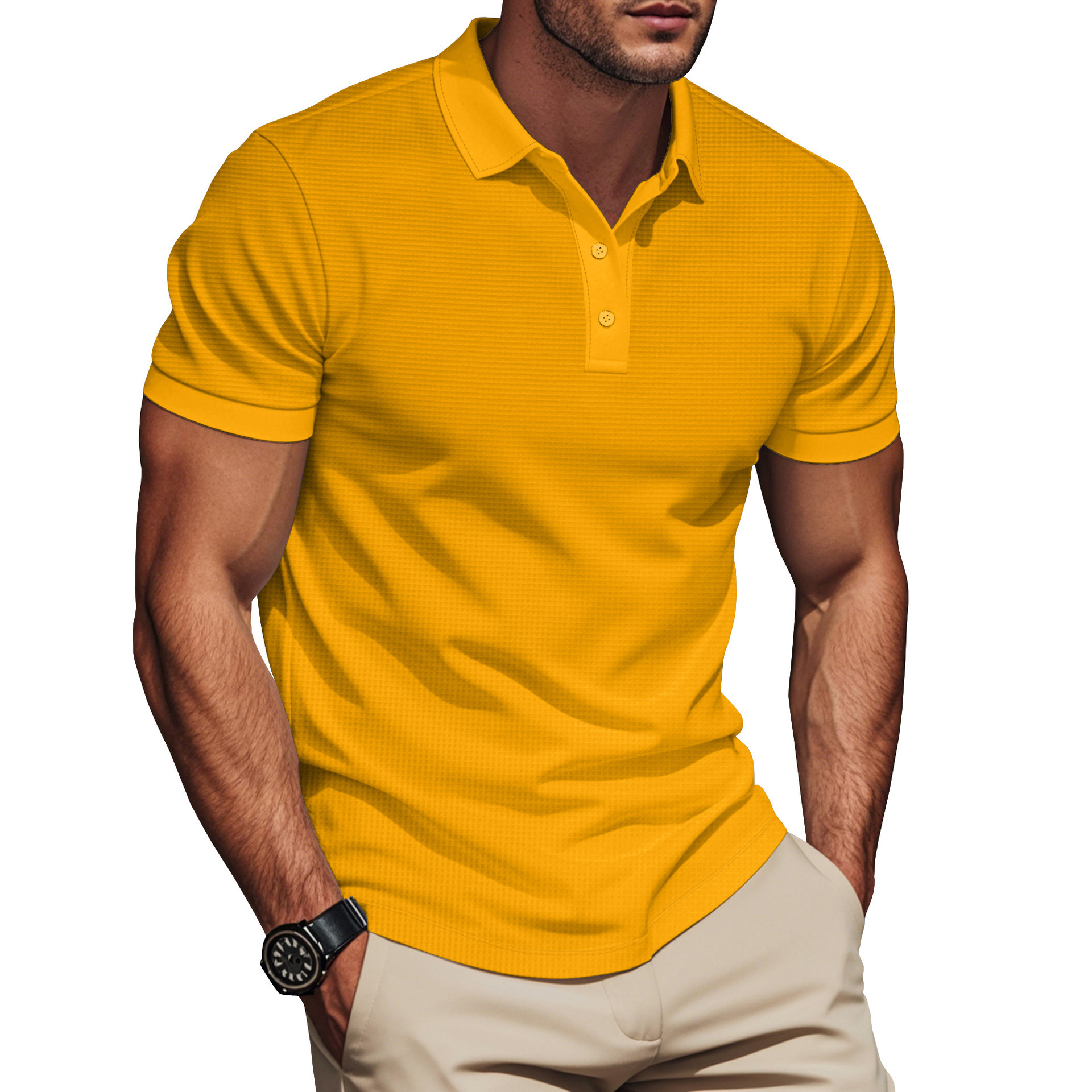 Clothes > Men's Clothing > Tops > Shirts  Summer Men's Lapel Short Sleeve Polo T-Shirt S-3XL