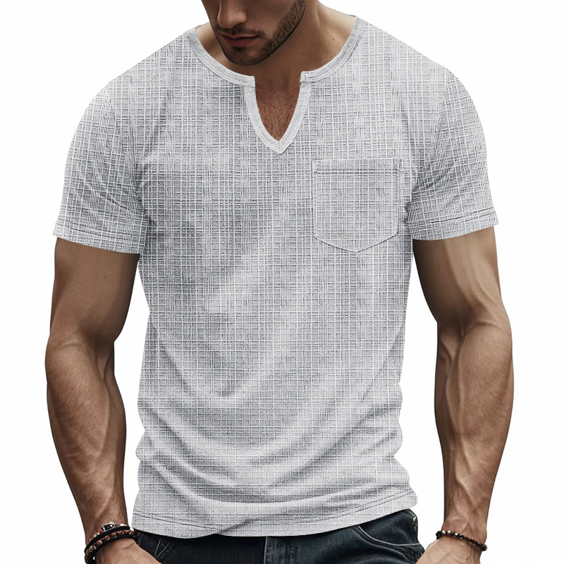 Clothes > Men's Clothing > Tops > T-Shirts Summer Men's Loose V-Neck Short Sleeve T-Shirt S-3XL