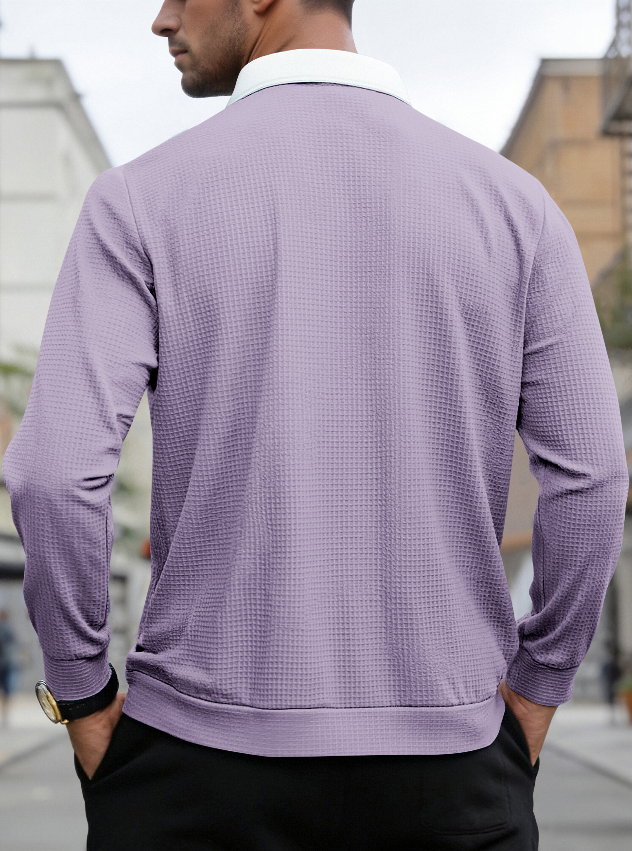 Clothes > Men's Clothing > Tops > Sweatshirts & Hoodies  Casual Long Sleeve Zip Shirt