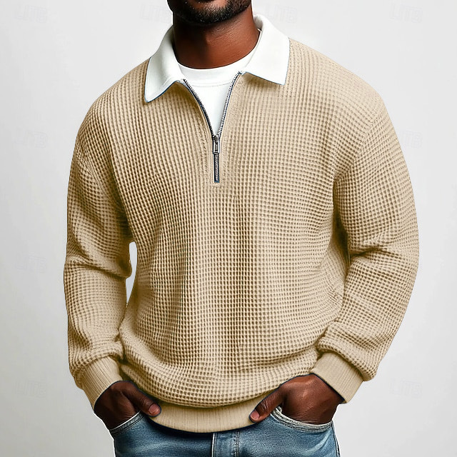 Clothes > Men's Clothing > Tops > Sweatshirts & Hoodies  Casual Long Sleeve Zip Shirt