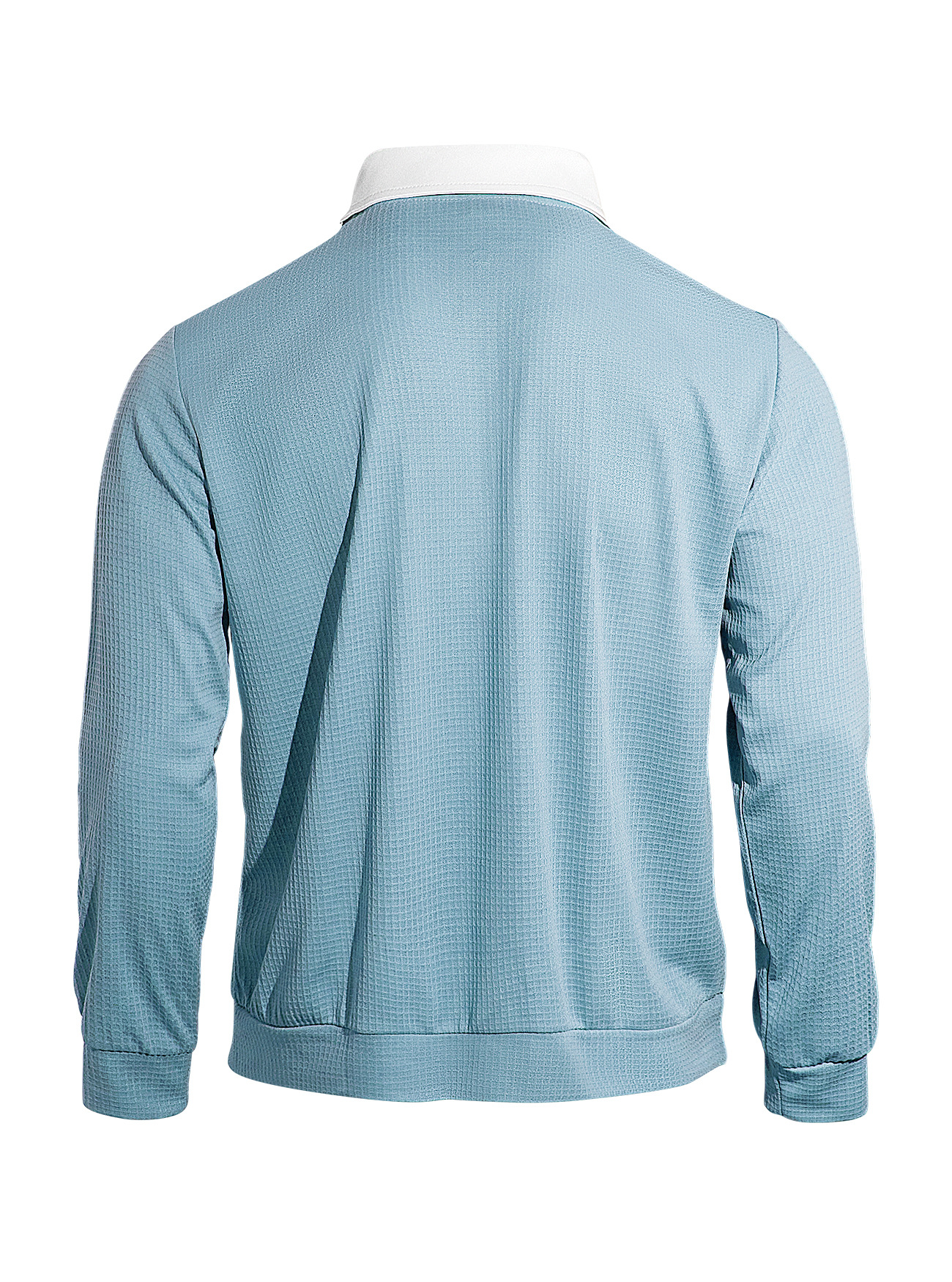 Clothes > Men's Clothing > Tops > Shirts  Long Sleeve Lapel Zip Shirt POLO Shirt S-3XL