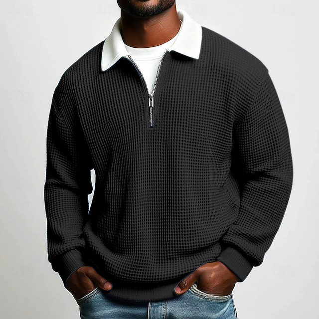 Clothes > Men's Clothing > Tops > Sweatshirts & Hoodies  Casual Long Sleeve Zip Shirt