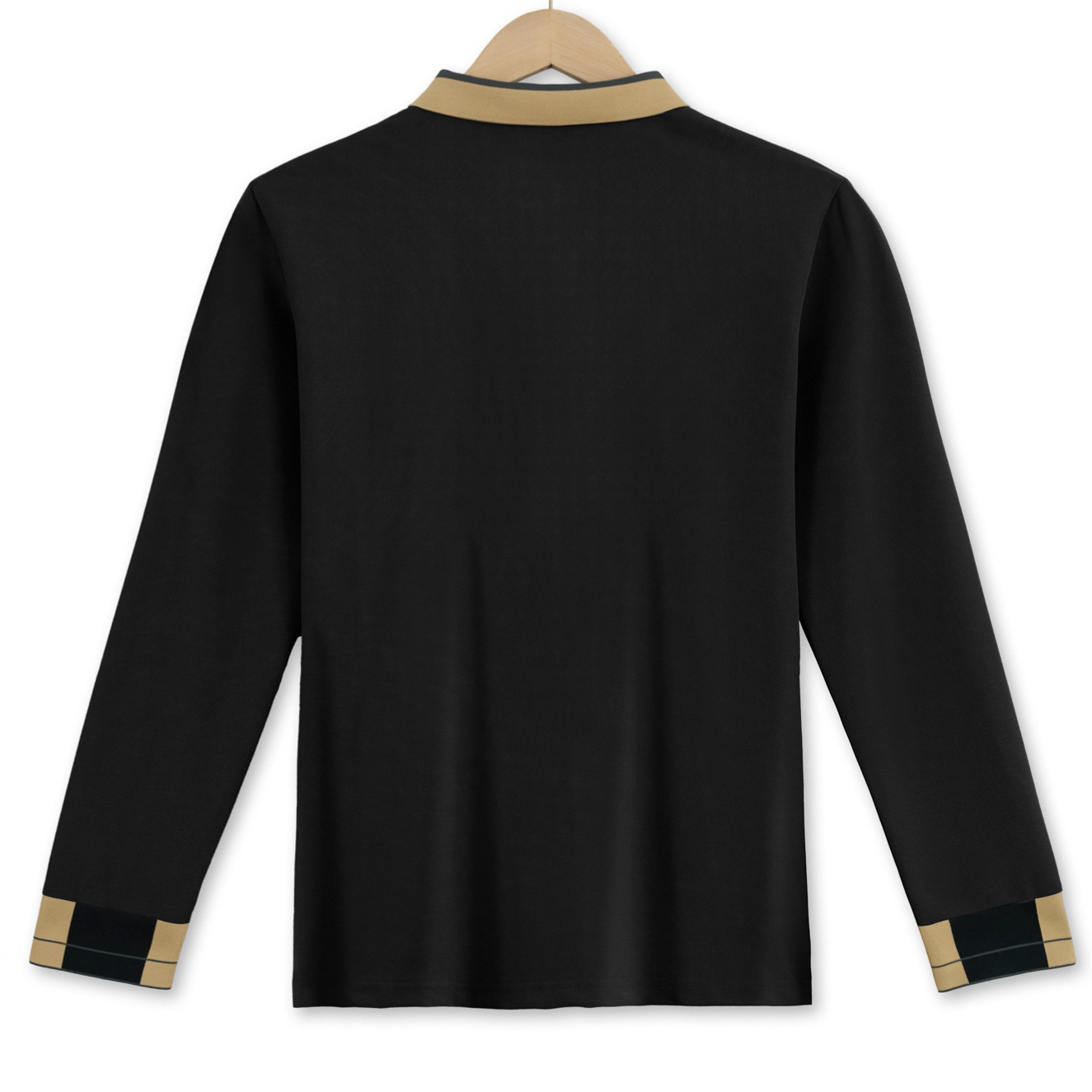 Clothes > Men's Clothing > Tops > Shirts Long Sleeve Waffle Collar Polo Shirt