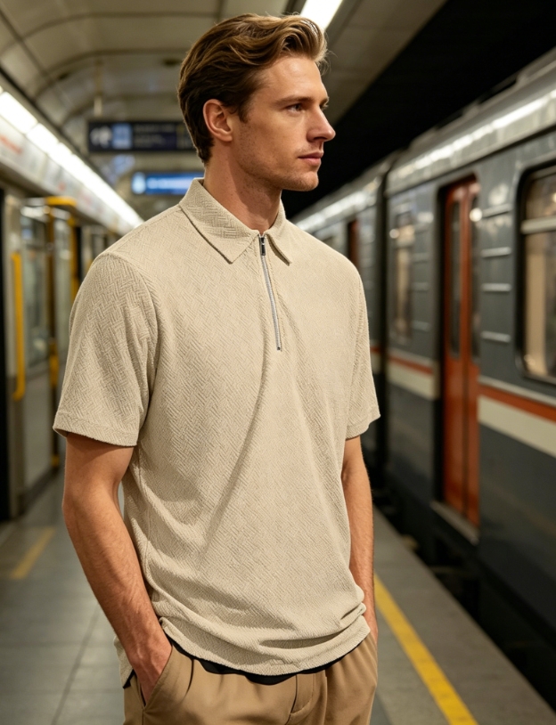 Clothes > Men's Clothing > Tops > T-Shirts  Men's Summer Loose Short Sleeve Polo Shirt S-3XL