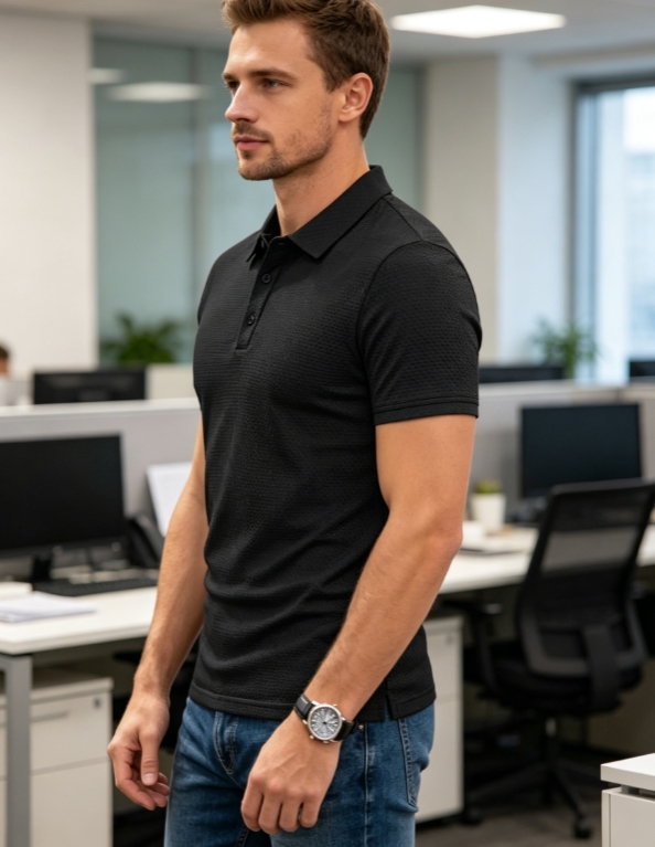 Clothes > Men's Clothing > Tops > T-Shirts  Short Sleeve Lapel Polo Shirt Plus Size Summer T-Shirt