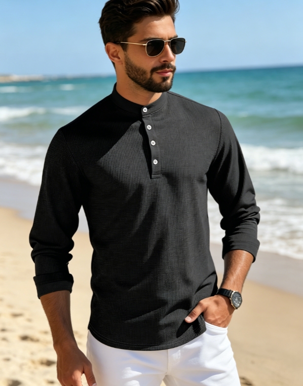 Clothes > Men's Clothing > Tops > Shirts  Mid Sleeve Polo Shirt, Men's Polo Suit S-3XL