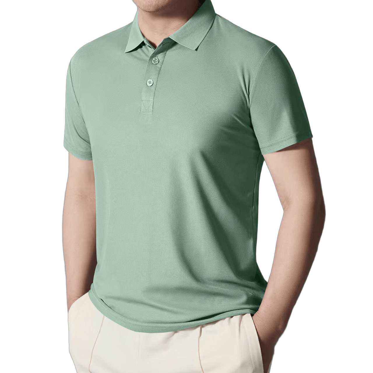 Clothes > Men's Clothing > Tops > T-Shirts  Short Sleeve Polo Shirt Summer Men's Lapel T-Shirt S-3XL