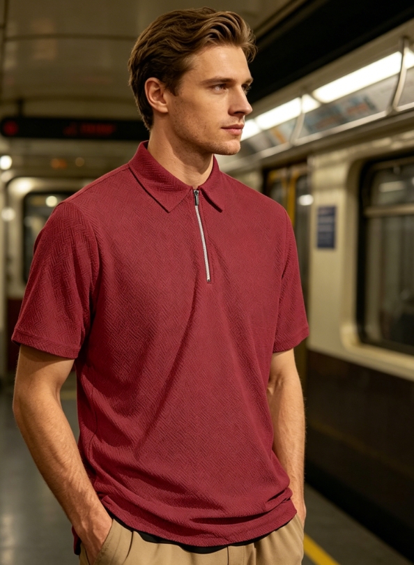 Clothes > Men's Clothing > Tops > T-Shirts  Men's Summer Loose Short Sleeve Polo Shirt S-3XL