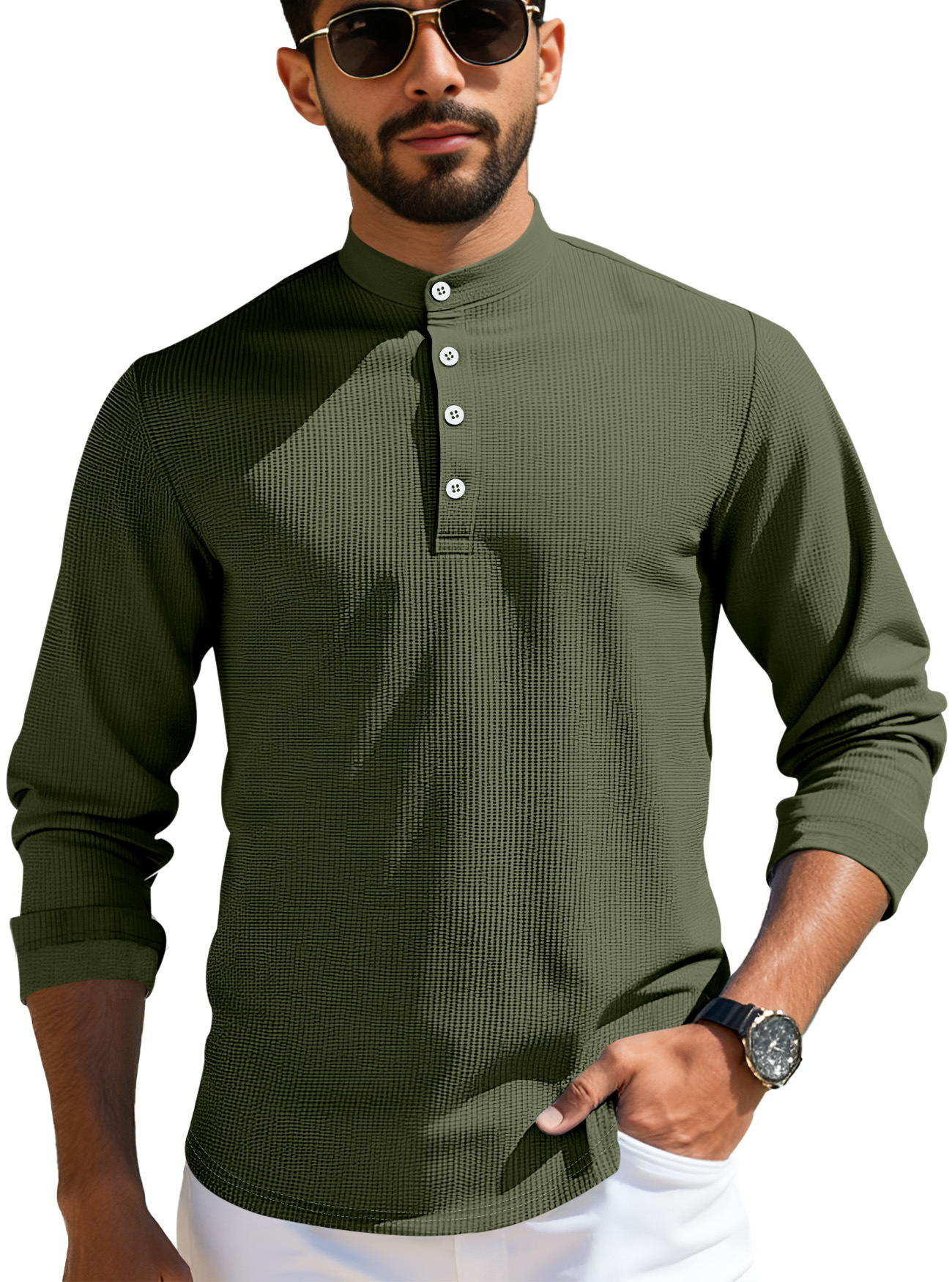 Clothes > Men's Clothing > Tops > Shirts  Mid Sleeve Polo Shirt, Men's Polo Suit S-3XL