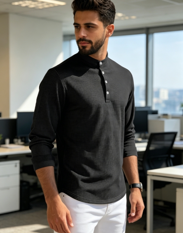 Clothes > Men's Clothing > Tops > Shirts  Mid Sleeve Polo Shirt, Men's Polo Suit S-3XL
