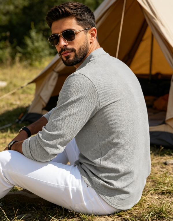 Clothes > Men's Clothing > Tops > Shirts  Mid Sleeve Polo Shirt, Men's Polo Suit S-3XL