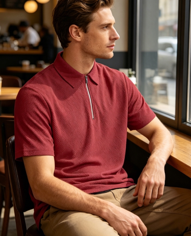 Clothes > Men's Clothing > Tops > T-Shirts  Men's Summer Loose Short Sleeve Polo Shirt S-3XL