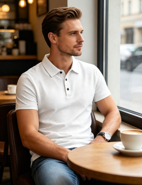 Clothes > Men's Clothing > Tops > T-Shirts  Short Sleeve Lapel Polo Shirt Plus Size Summer T-Shirt