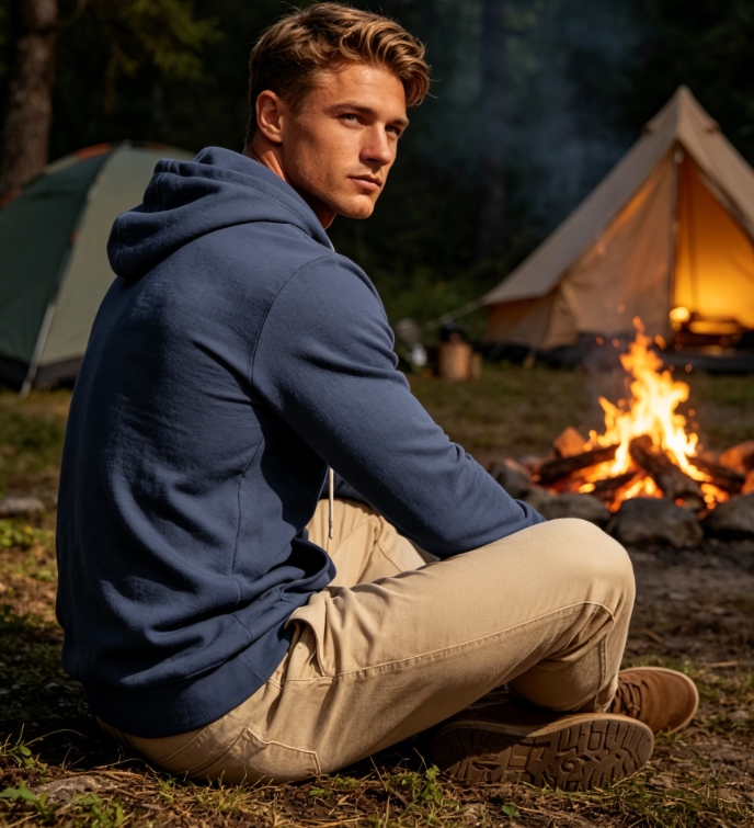 Clothes > Men's Clothing > Tops > Shirts Men's Loose Linen Long Sleeve Hooded Shirt M-3XL