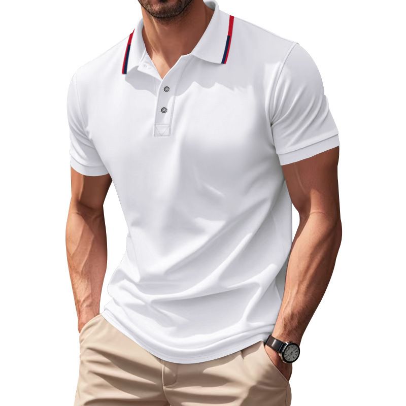 Clothes > Men's Clothing > Tops > T-Shirts Men's Short Sleeve Polo Shirt Summer Polo Shirt With Lapel S-3XL
