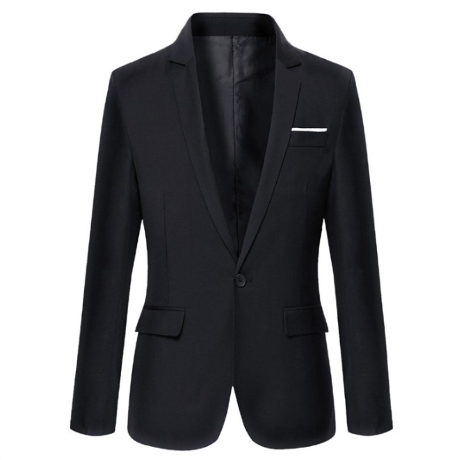 Clothes > Men's Clothing > Tops > Blazers New Men'S Casual Suit Jacket - Korean Style Slim-Fitting Trendy Tops - Fashionable And Versatile Casual Wear - Business Casual Suit