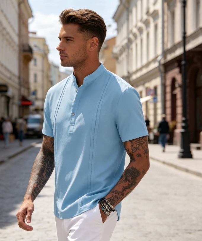 Clothes > Men's Clothing > Tops > T-Shirts Men's Summer Short Sleeve T-Shirt S-3XL