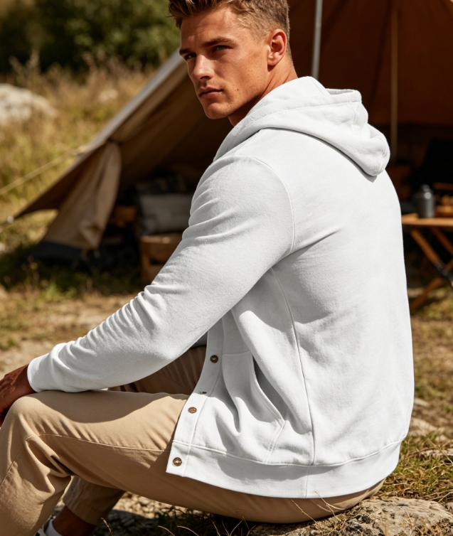 Clothes > Men's Clothing > Tops > Shirts Men's Loose Linen Long Sleeve Hooded Shirt M-3XL