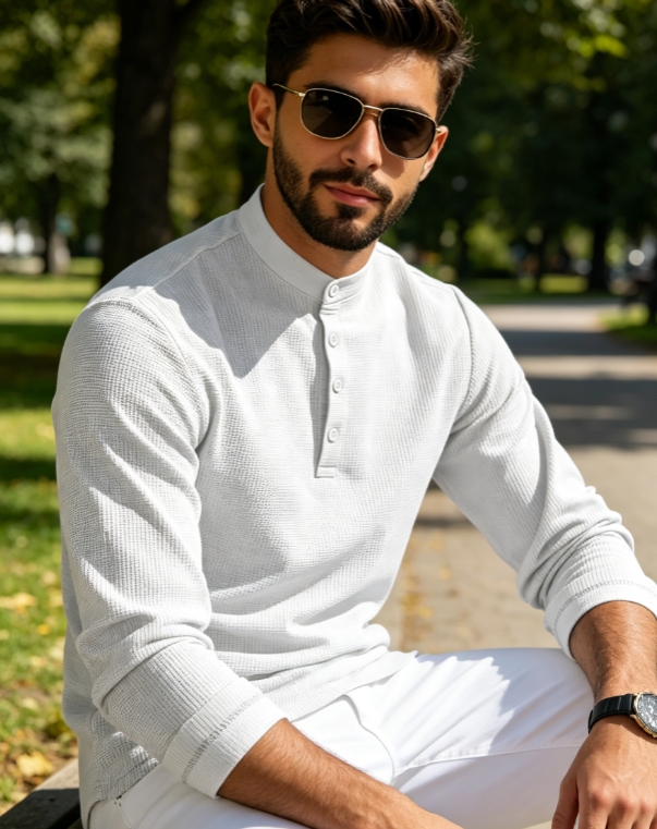 Clothes > Men's Clothing > Tops > Shirts  Mid Sleeve Polo Shirt, Men's Polo Suit S-3XL