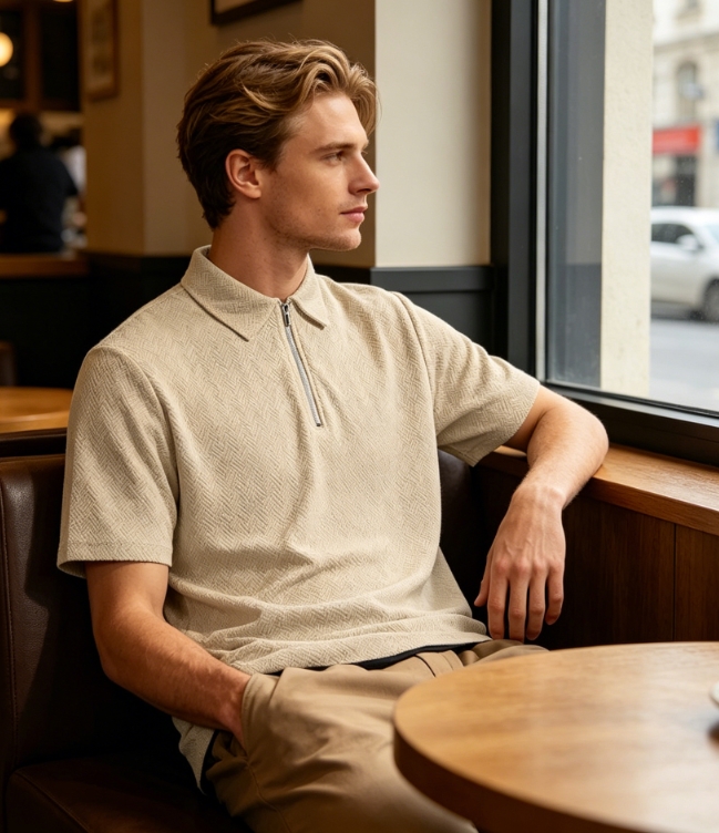 Clothes > Men's Clothing > Tops > T-Shirts  Men's Summer Loose Short Sleeve Polo Shirt S-3XL
